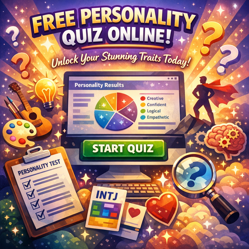 personality quiz online free illustration for Free Personality Quiz Online: Unlock Your Stunning Traits Today!