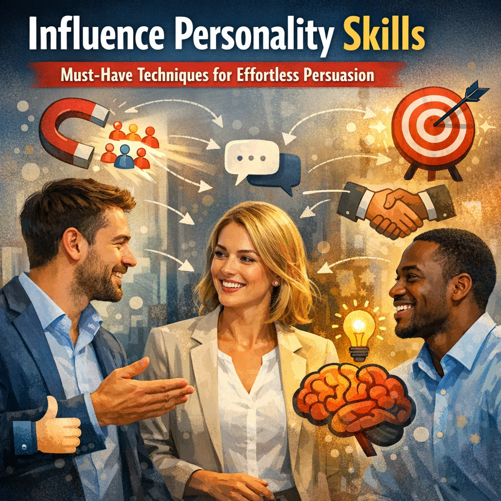 Illustration of Influence Personality Skills: Must-Have Techniques for Effortless Persuasion