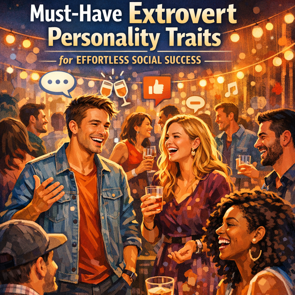 Illustration of Must-Have Extrovert Personality Traits for Effortless Social Success