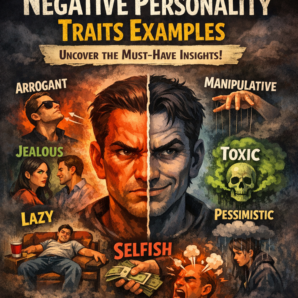 Illustration of Negative Personality Traits Examples: Uncover the Must-Have Insights!
