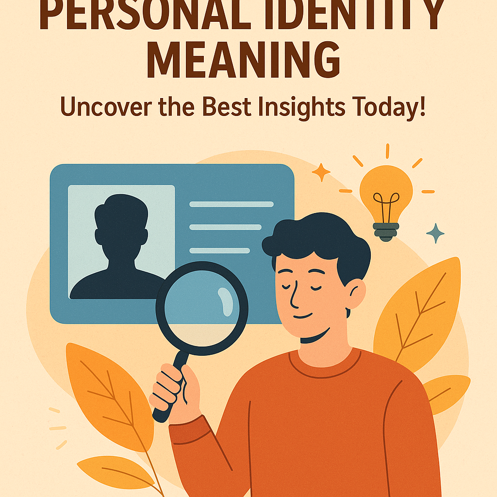 Illustration of Personal Identity Meaning: Uncover the Best Insights Today!