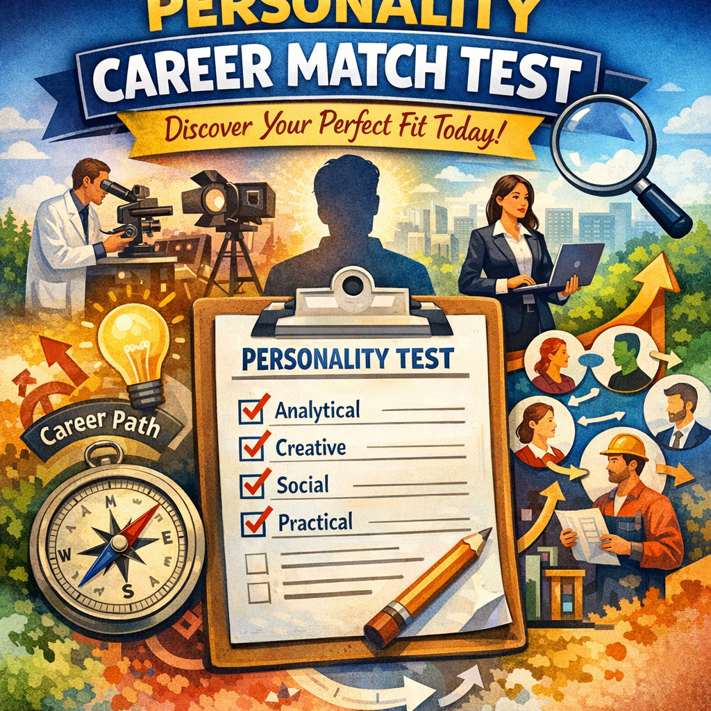 Illustration of Personality Career Match Test: Discover Your Perfect Fit Today!