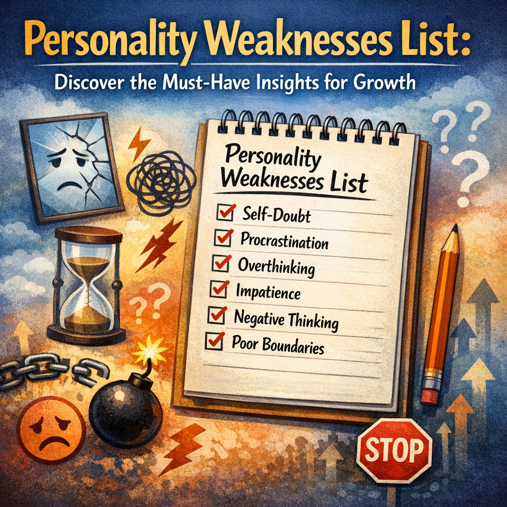 Personality Weaknesses List: Discover the Must-Have Insights for Growth