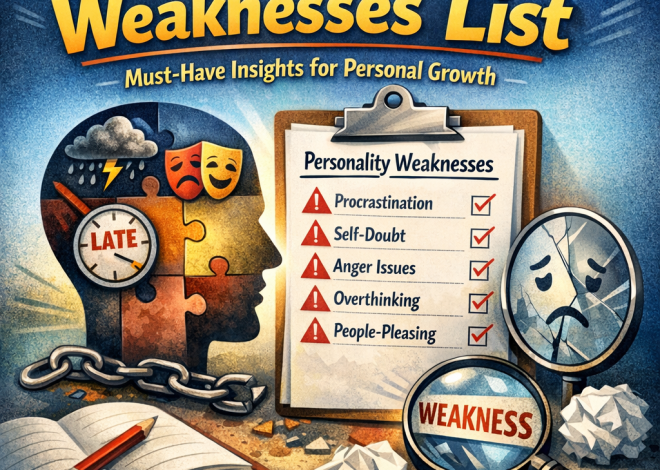 Personality Weaknesses List: Must-Have Insights for Personal Growth