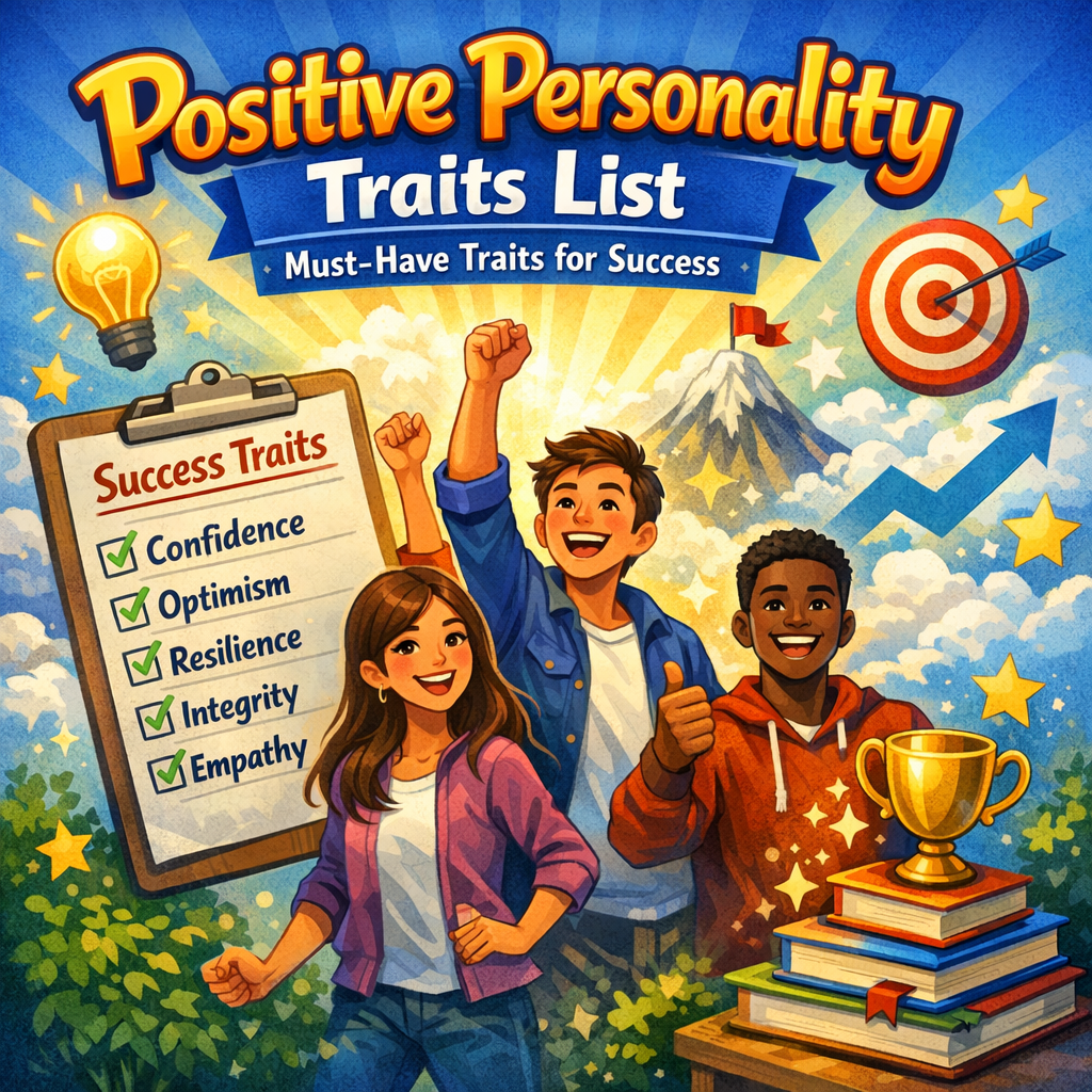 Illustration of Positive Personality Traits List: Must-Have Traits for Success